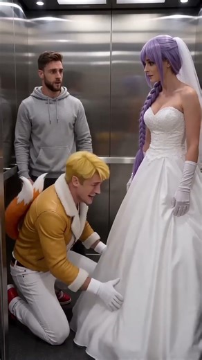 The Ultimate Elevator Hide & Seek! 👰‍♀️🔨😂 #shorts
