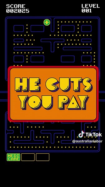 Peter Dutton's not after high scores — he’s after your health care. He cuts. You pay. ❌ 🕹️ #auspol #election2025 #auspolitics #peterdutton #hecutsyoupay #australia