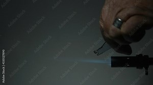 A Beilstein test can reveal halogens in plastic. Copper wire is heated and put on the material to test. PVC contains chlorine. The flame turns green color when the copper wire is put back in the fire