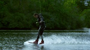 Free stock video - Male rider enjoy wakeboarding
