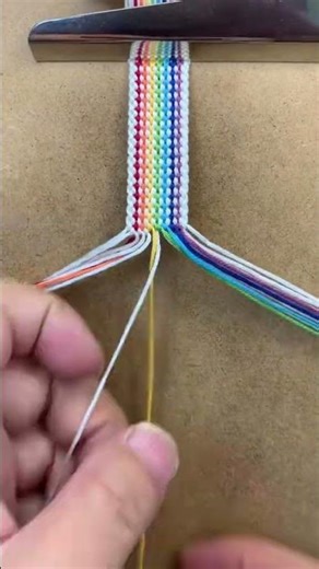 How to make a rainbow bracelet? | Bracelet Tutorial #shorts #shortsfeed #diy #handmade #howto