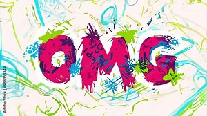 OMG text, my brain is exploding concept, cartoon comic style background.