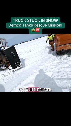 Truck Stuck in Snow: Demco Tanks Rescue Mission