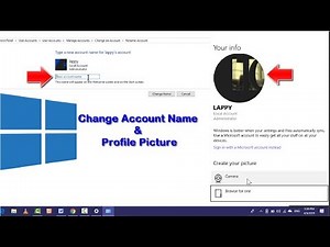 How to Change Profile Picture & Username of Windows 10 PC or Laptop