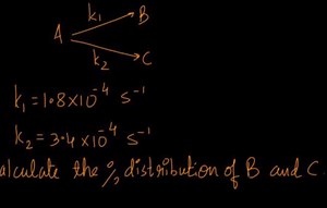 A reaction A produces B and C by two parallel first-order react... | Filo