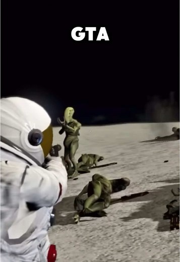 What happens when you visit moon in GTA games!#gaming #shorts #gta #grandtheftauto #moon #games #fy #videogame #space