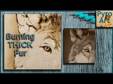 Wood burning thick animal fur// Pyrography fur for beginners 🔥