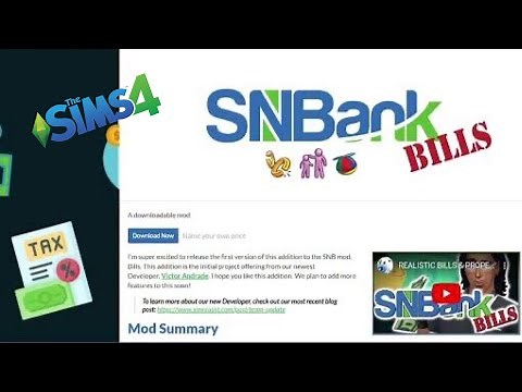 How To Download SNB Bank & Bills Mod | Bank Accounts, Direct Deposit, Loans And More | The Sims 4