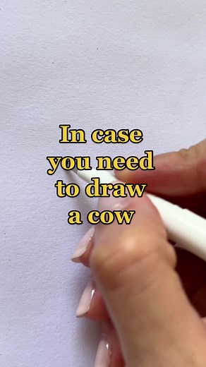 How to Draw an Easy Cow - Simple Doodle Tutorial
