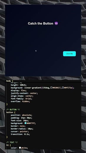 Try Clicking This Button 😈 I Bet You Can’t! #shorts #ytshorts #coding #htmlcssjavascript