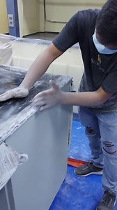 3.3K views · 12 reactions |  We sand our cured undercoat and epoxy filler using 220 grit sandpaper or sanding machine in preparation for our Epoxy midcoating. | Resin King | Facebook