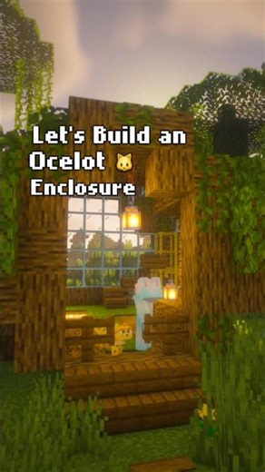 🐱🌴 Ocelot Eclosure- Cozy Minecraft House Inspiration | Cozy Builds 🏠