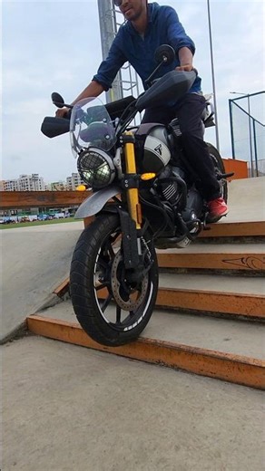 POV: Riding a Scrambler on a Skatepark | Triumph Scrambler #scrambler #triumph #shorts #viral