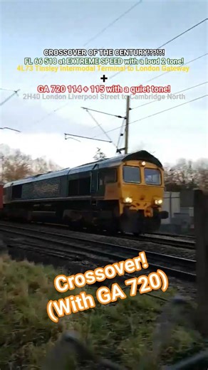 THE PERFECT CROSSOVER! 🤩🤩🤩 #train #class66 #trainspotting #railwaycontent #viral #shorts #class37