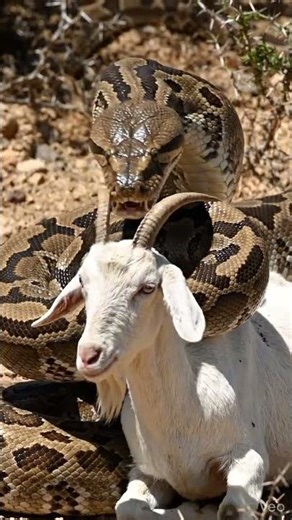 Python coiling around its prey