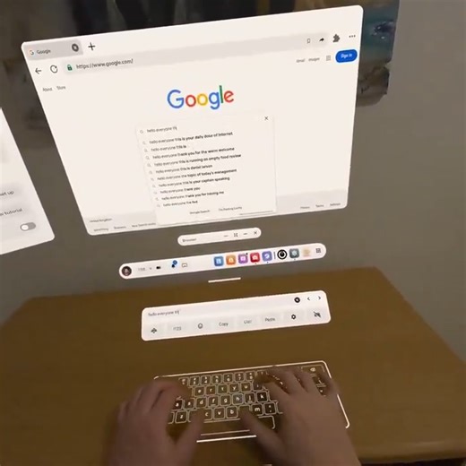 On Meta Quest you can now turn any surface into a virtual keyboard. Source: https://x.com/UploadVR/status/2017397175060185297 | Nathie