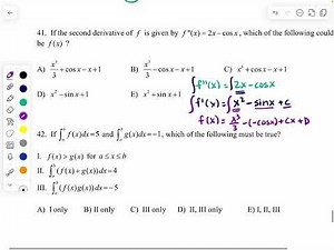 Integrals Part 2 Review page 9-10