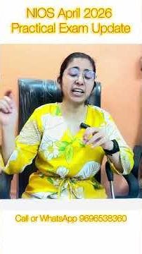 NIOS April 2026 Practical Exam Hall-Ticket Out Now | Check Full Schedule & Important Updates Today!!