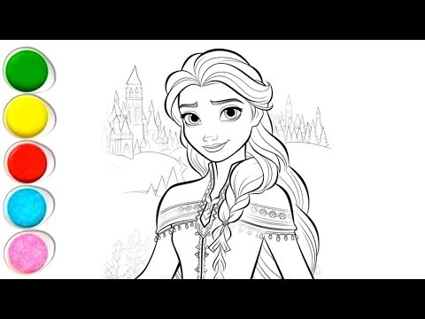 Beautiful Elsa Frozen2 Drawing || How ToDraw Elsa Easy || Disney Princess drawing and coloring