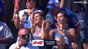 Phelps sings at Wrigley Field