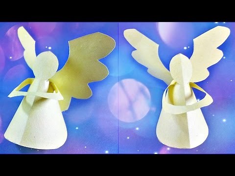 Origami angel 3d paper craft tutorial diy. How to make angels for christmas& crafts ideas homemade