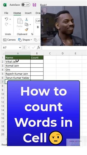 15K views · 57 reactions | Count word in cell.mp4 #excel #vikominstitute #vikaljain #Countwordincell | Excel By Vikal | Facebook