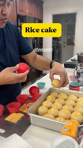 Rice cake.Filipino dessert. #filipinodessert #pinoyfood #RiceCakeLove | Ate NAN TV