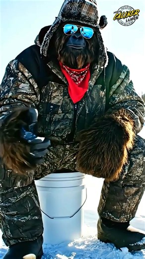 Ice Fishing: The Ultimate Chore Escape ❄️🎣 They say ice fishing builds patience… but let’s be honest, it mostly builds excuses 😂 Frozen lake, zero bites, and absolutely no chores getting done. Bigfoot’s out here proving that sometimes doing nothing takes real dedication. If you get it, you get it. #IceFishingLife #DadJokesOnIce #BigfootLogic | High Caliber Lures