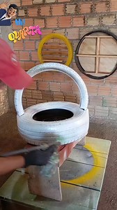 Como fazer um lindo vaso decorativo de pneu,♻️✅💥 #reelsdiy #DecoraçãoCriativa #reciclagemcriativa #artesanato #diy #reciclando | Eliabe Rodrigues Serafim