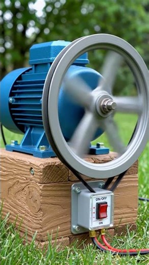 🔥 Powerful Electric Motor & Flywheel Experiment | Satisfying Machine Reel ⚙️