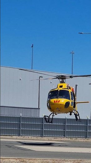 Close up of Westpac AS355 Helicopter at Adelaide airport