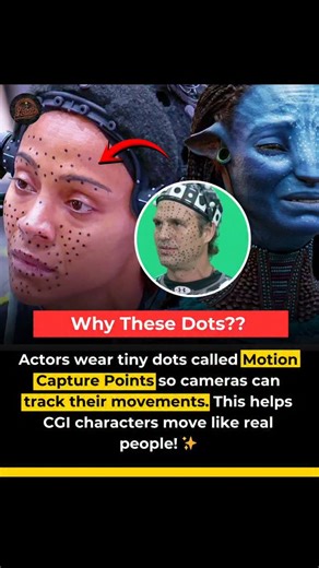Facts Entertainment | Why do movie actors have dots on their face? 🤯 These tiny dots help cameras track movements and bring CGI characters to life! 🎬✨ Comment... | Instagram