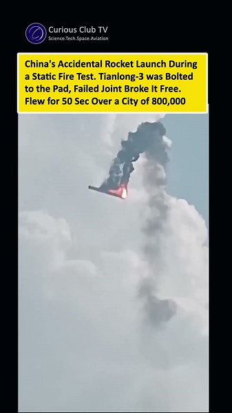 Tianlong-3 Broke Free During a Static Fire Test