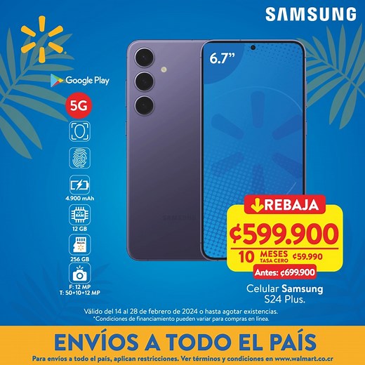 Samsung te trae la fusión perfecta entre tecnología y estilo. 😉 Lo encontrás en Walmart. *Válido al 28 de febrero de 2024. 🚚 Entrega a todo el país: bit.ly/CompraEnLinea-CR 🛍 Disponible en tu Walmart más cercano. | Walmart Costa Rica