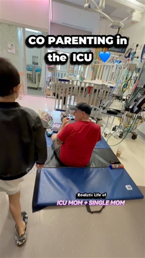 587K views · 13K reactions | Co parenting with my ex ! Today we arrived in the ICU and caught them playing on the mat  After playing I hold baba and he slept real quick !!! Such a sweet and very active boy in the ICU ☺️ #micropreemie #pregnancy #miraclebaby | Rose & Tisoy Kids | Facebook