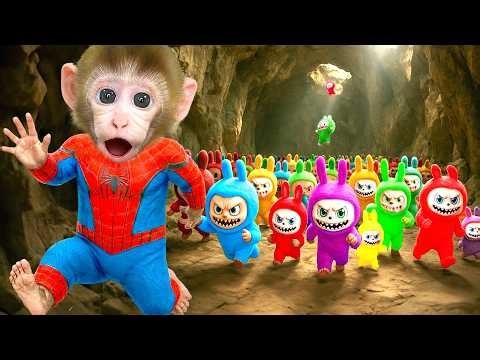 Mono Choco Explora Un Túnel Lleno De Labubu De Colores Y Protege La Tierra | CHOCO Challenge ESP