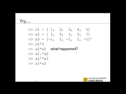 MATLAB - Matrix Manipulation (Part 2)