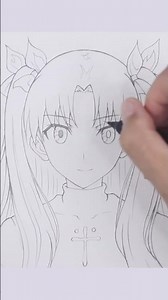 How to draw Rin | fate/stay night | Fate Characters | 如何畫遠坂凜 | Fate角色 畫畫教學 #shorts #drawing #anime