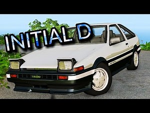 INITIAL D - Running in the 90s - (Toyota ae86 Trueno ⚡⚡) - BeamNG drive