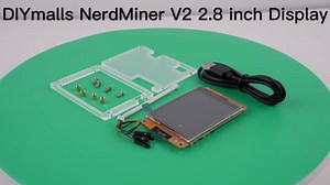 NerdMiner V2 Lucky Nerd Miner Hashrate 1000KH/s ESP32-2432S028R Development Board 2.8 inch Display Module Resistive Touchscreen + Acrylic Case