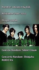 BANDAS DE VISUAL KEI: "advance by 666"