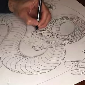 If you missed Chris Garver's live snake-drawing tutorial, you can catch the full session by joining Tattoodo Pro for free! 🤘 | Tattoodo