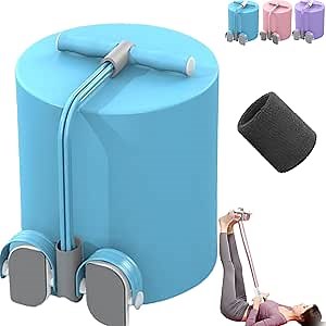 Swarous Multifunctional Pedal Puller Resistance Rope, Elastic Yoga Pedal Puller Resistance Band, Sit up Exercise Equipment with 6-Tube Rope, Tension Rope for Abdomen, Waist, Arm