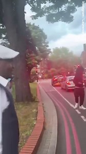 Laurence Fox argues with driver after crashing car into a bus smashing out windows