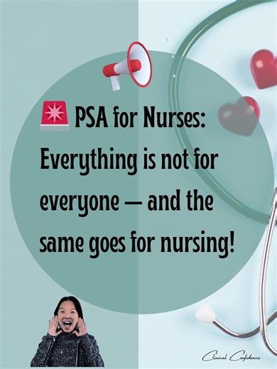 Not every area is for everyone. If you’re miserable, switch! Do yourself, your coworkers, & your patients a favor — find a specialty that works for YOU! #getanotherone #nursetok #mentalhealth #nursekris #clinicalconfidence