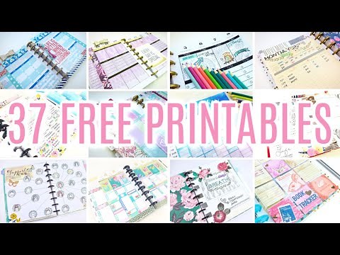 37 Free Printables! Summary of All Printables from PersonalizeMyPlanner | Happy Planner