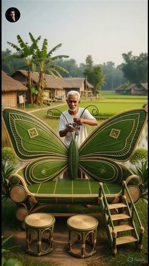 Amazing Bamboo Butterfly Bed Making | Chacha’s Green Bamboo Art Masterpiece |#BambooArt