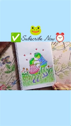 Forg draw🐸#drawing #cutedrawing #satisfying #frogdrawing #cuteart