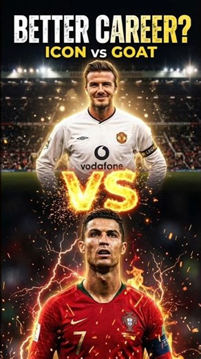 Beckham vs Ronaldo… Who Had The Better Career? 👀🔥 #sports #shorts