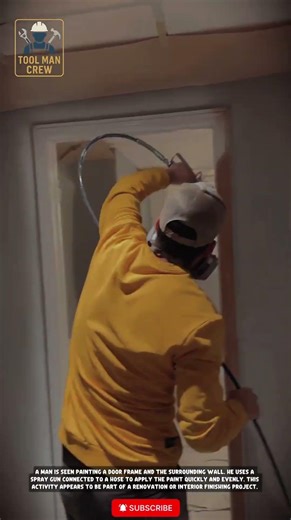 How to Quickly and Neatly Paint Walls/Doors Using a Paint Sprayer #tools #toolmancrew